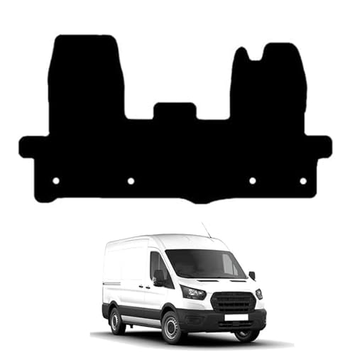 PRIME CAR MATS - Fits FORD Transit 2016-ON - Edged With Black Cloth Binding - 4 clip version -Tailored Mats Fitted With Clips-1 Pc Floor Mats