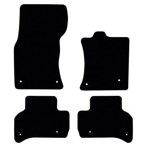 PRIME CAR MAT-Fits Jaguar XE from 2015-Present - Taloried Mats-Floor Mat, Fitted With Clips & Granulated Backing-EDGED WITH BLACK NYLON BINDING-4 pcs Floor Mat Set with 8 Clips