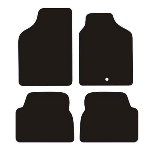 PCM - Car Floor Mats Compatible with KIA Rio from 2001-2005 - Tailored Car Mats with Non Slip Backing - 4 pcs Floor Mat Set with 1 Clip