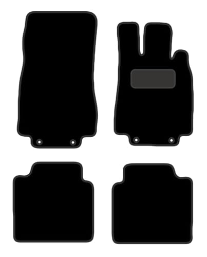 PRIME CAR MAT - Car Floor Mats fits for MERCEDES S Class LWB form (1999-2006) - Tailored Car Mats - Car Floor Mat, with Anti Slip Backing - 4 pcs Floor Mat Set with 4 Clips