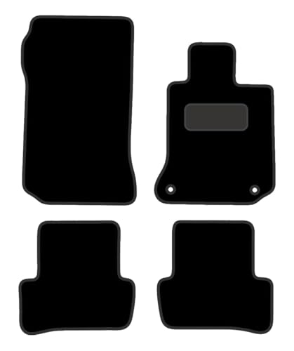 PCM - Car Floor Mats for Mercedes C CLASS W204-S204 MANUAL (2007-2014) 2 CLIPS - Tailored Car Mats - Car Floor Mat, with Anti Slip Backing - 4 pcs Floor Mat Set