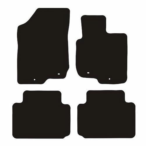 PCM - Car Floor Mats Compatible with KIA Carens Automatic 5 Seater from 2006-2012 - Tailored Car Mats with Non Slip Backing - 4 pcs Floor Mat Set with 4 Clips