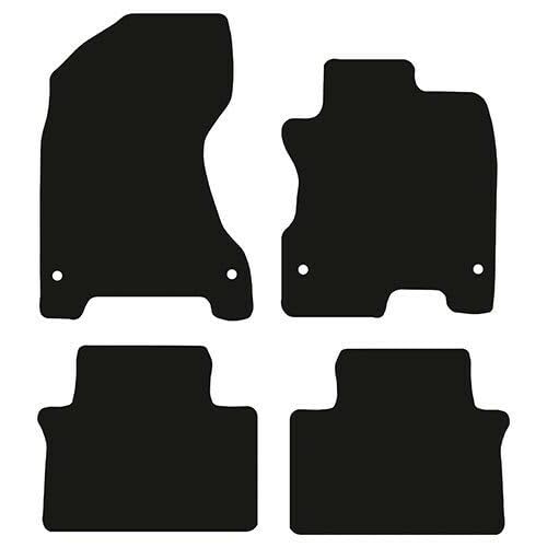 PRIME CAR MAT-Fits Renault Koleos From 2007-2015 - Taloried Mats-Floor Mat, Fitted With Clips-EDGED WITH BLACK NYLON BINDING-4 pcs Floor Mat Set with 4 Clips