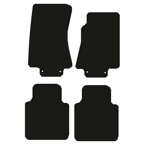 PRIME CAR MAT-Fits Jaguar XJ8 LWB from 1997-2002 - Taloried Mats-Floor Mat, Fitted With Clips & Granulated Backing-EDGED WITH BLACK NYLON BINDING-4 pcs Floor Mat Set with 8 Clips