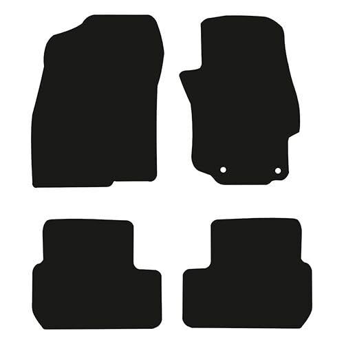 PCM- Car Floor Mats fits for Mitsubishi Lancer Sportback from 2010 - Present - Tailored Car Mats - Car Floor Mat, with Anti Slip Backing - 4 pcs Floor Mat Set with 2 Clips