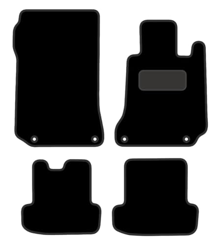 PCM - Tailored Car Floor Mats for Mercedes E Class Cabriolet (2009-2016) 4 CLIPS - Black Carpet - Full Floor Protection - Anti Slip & Fit Mat with Clips Easy Clean Car Carpet