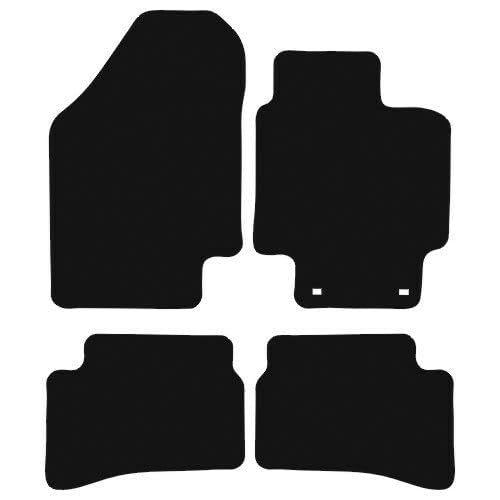 PCM- Car Floor Mats fits for Hyundai Verna from 2005-2010 - Tailored Car Mats - Car Floor Mat, with Anti Slip Backing - 4 pcs Floor Mat Set with 2 Clips