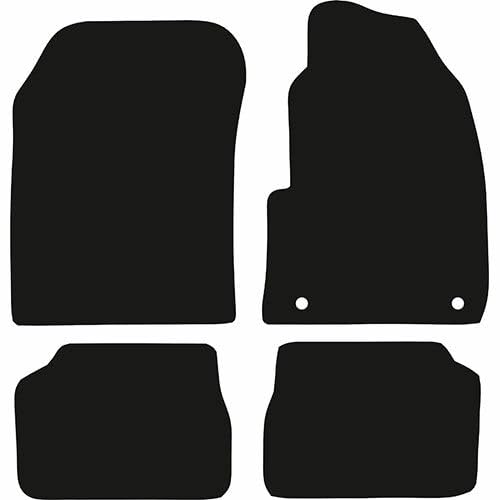PCM- Car Floor Mats fits for Peugeot 208 Electric from 2020 - Present - Tailored Car Mats - Car Floor Mat, with Anti Slip Backing - 4 Pcs Floor Mat Set with 2 Clips