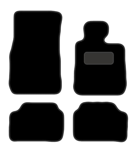 PRIME CAR MATS - Fits Bmw 1 Series 2017-2019 F20 & F21 Hatch - Anti Slip Mat -4 Pc Floor Mat with 2 Pc Clips Fitted With Clips & Granulated Backing