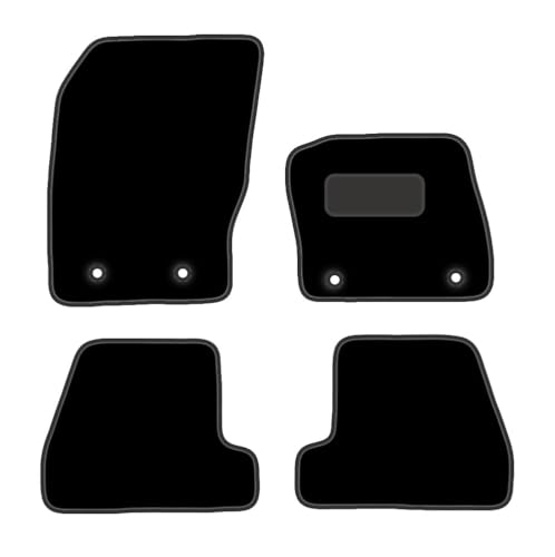 PRIME CAR MAT - Fits Ford Focus March 2015-2017 - Anti Slip - Tailored Mats - Non Slip Car Floor Mat, Fitted With Clips & Granulated Backing - 4 Pc Floor Mat & 4 Clips