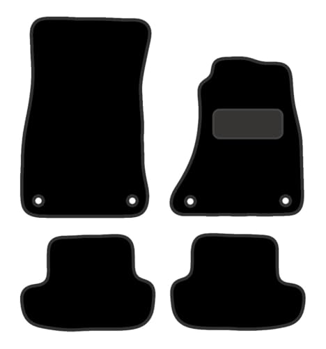 PRIME CAR MAT - Fits AUDI A5 2007-2016 COUPE - Tailored Car Mats - Floor Mat, Fitted With Clips & Granulated Backing - EDGED WITH BLACK NYLON BINDING - 4 pcs Floor Mat Set