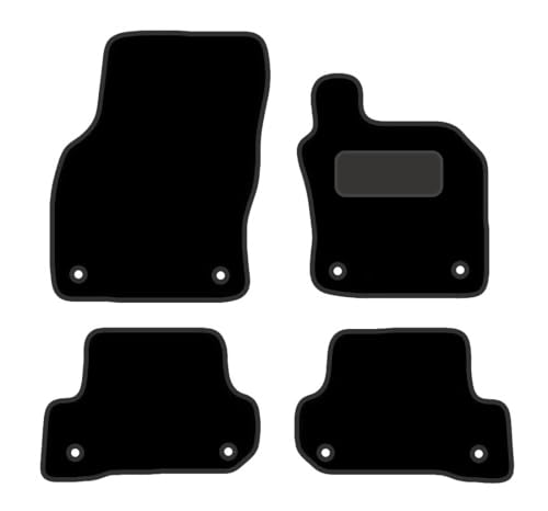 PRIME CAR MAT - Fits AUDI A3 2014-2020 Cabriolet - Tailored Car Mats - Floor Mat, Fitted With Clips & Granulated Backing - EDGED WITH BLACK NYLON BINDING - 4 pcs Floor Mat Set