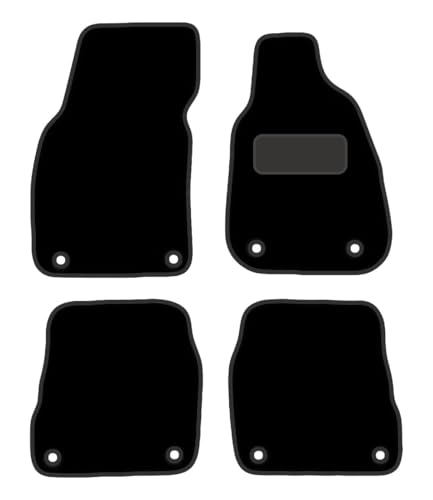 PRIME CAR MAT - Fits AUDI A6 1997-2004 - Tailored Car Mats - Floor Mat, Fitted With Clips & Granulated Backing - EDGED WITH BLACK NYLON BINDING - 4 pcs Floor Mat Set