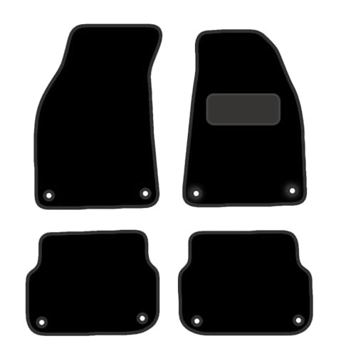 PRIME CAR MAT - Fits AUDI A6 2004-2011 (NOT QUATTRO) - Tailored Car Mats - Floor Mat, Fitted With Clips & Granulated Backing - EDGED WITH BLACK NYLON BINDING - 4 pcs Floor Mat Set