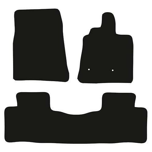 PCM- Car Floor Mats fits for Mitsubishi Shogun SWB from 2006 - Present - Tailored Car Mats - Car Floor Mat, with Anti Slip Backing - 4 pcs Floor Mat Set with 2 Clips