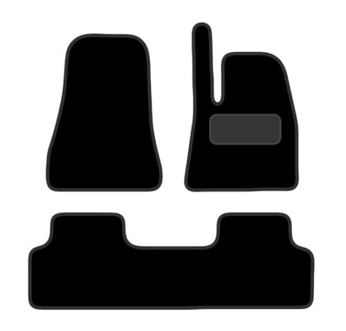 PCM - Floor Mat for Tesla Model 3 fits for (2020 On) - Tailored Car Mats - Car Floor Mat, with Anti Slip Backing - 3 pcs Floor Mat Set with 2 Clips