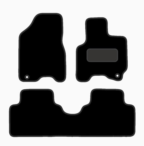 PRIME CAR MAT - Fits KIA Sportage 2005-2010 (3 PCE) - Tailored Car Mats - Floor Mat, Fitted With Clips & Granulated Backing - EDGED WITH BLACK NYLON BINDING - 4 pcs Floor Mat Set