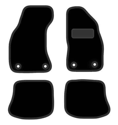 PRIME CAR MAT - Fits AUDI A4 1995-2001 - Tailored Car Mats - Floor Mat, Fitted With Clips & Granulated Backing - EDGED WITH BLACK NYLON BINDING - 4 pcs Floor Mat Set