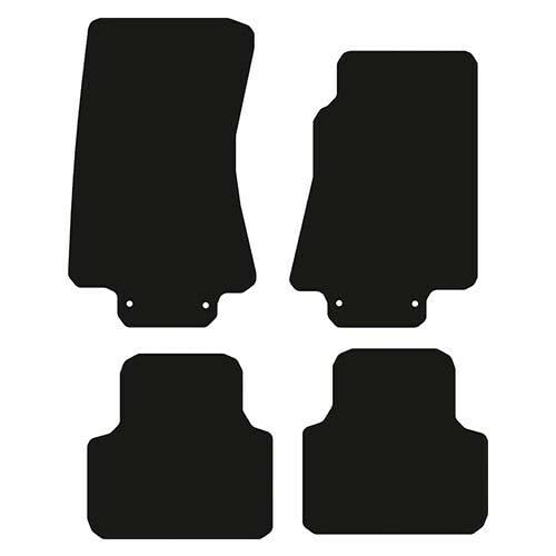PRIME CAR MAT-Fits Jaguar XJ8 SWB from 1997-2002 - Taloried Mats-Floor Mat, Fitted With Clips & Granulated Backing-EDGED WITH BLACK NYLON BINDING-4 pcs Floor Mat Set with 8 Clips