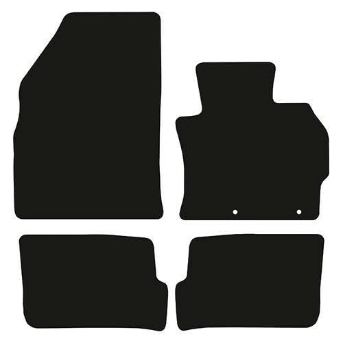 PCM- Car Floor Mats fits for Mitsubishi Mirage from 2013 - Present - Tailored Car Mats - Car Floor Mat, with Anti Slip Backing - 4 pcs Floor Mat Set with 2 Clips