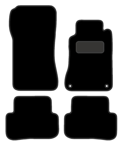 PCM - Car Floor Mats for Mercedes C CLASS COUPE (2000-2007) 2 CLIPS - Tailored Car Mats - Car Floor Mat, with Anti Slip Backing - 4 pcs Floor Mat Set