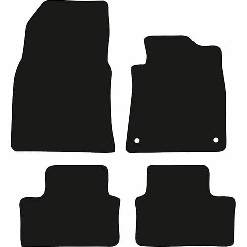 PRIME CAR MAT-Fits Renault Clio From 2019 - Present - Taloried Mats-Waterproof, Non Slip Car Floor Mat, Fitted with Clips-4 pcs Floor Mat Set with 2 Clips
