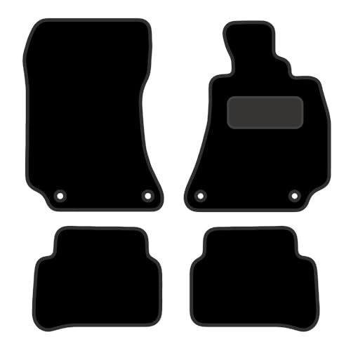 PCM - Tailored Car Floor Mats for Mercedes E Class Estate (2009-2016) 4 CLIPS - Black Premium Carpet - Full Floor Protection - Anti Slip & Fit Mat with Clips Easy Clean Car Carpet