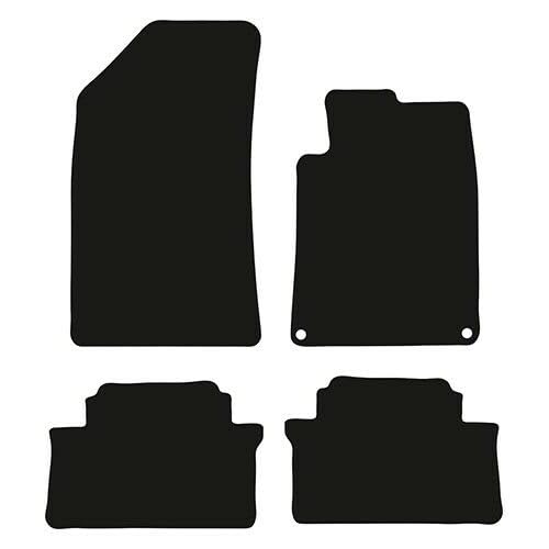 PCM- Car Floor Mats fits for Peugeot 508 SW from 2011-2018 - Tailored Car Mats - Car Floor Mat, with Anti Slip Backing - 4 Pcs Floor Mat Set with 2 Clips