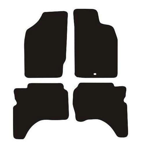 PCM- Car Floor Mats fits for Mitsubishi L200 Crew Cab from 1997-2005 - Tailored Car Mats - Car Floor Mat, with Anti Slip Backing - 4 pcs Floor Mat Set with 1 Clip