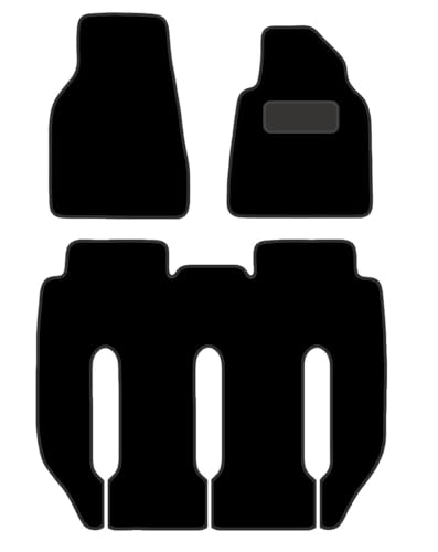 PCM - Floor Mat for Tesla Model X 7 Seater fits for (2015 On) - Tailored Car Mats - Car Floor Mat, with Anti Slip Backing - 3 pcs Floor Mat Set with 2 Clips