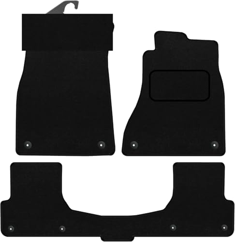 PRIME CAR MAT - Fits AUDI A7 2010-2018 + 1 Piece Rear Mat - Tailored Car Mats - Floor Mat, EDGED WITH BLACK NYLON BINDING - 3 pcs Floor Mat Set