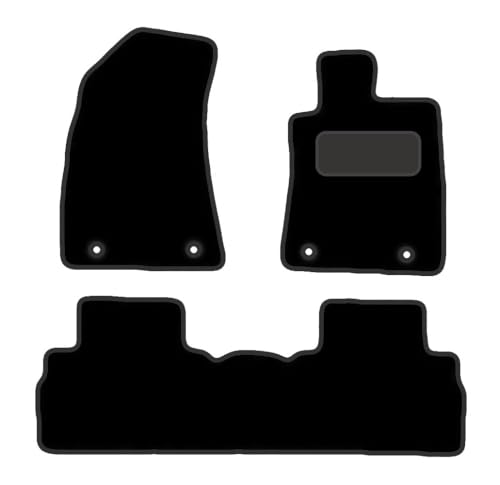 PCM- Car Floor Mats fits for MG ZS TAXI From 2020 ON - Tailored Car Mats - Car Floor Mat, with Anti Slip Backing - 3 pcs Floor Mat Set with 4 Clips