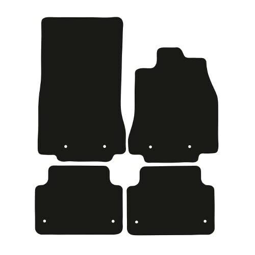 PRIME CAR MAT-Fits Jaguar XF R-Sport-XF-S (X250) 2007-2015 from 2007-2015 - Taloried Mats-Waterproof, Non Slip Car Mat, Anti Slip Backing-4 pcs Floor Mat Set with 8 Clips