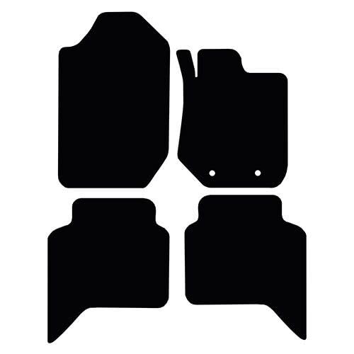 PCM- Car Floor Mats fits for Ford RANGER WILD TRACK from 2012-2015 - Tailored Car Mats - Car Floor Mat, with Anti Slip Backing - 4 pcs Floor Mat Set with 2 Clips