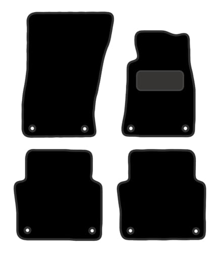 PRIME CAR MAT - Fits AUDI A8 Quattro 2002-2009 - Tailored Car Mats - Floor Mat, Fitted With Clips & Granulated Backing - EDGED WITH BLACK NYLON BINDING - 4 pcs Floor Mat Set