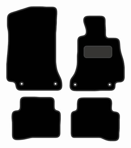 PCM - Car Floor Mats for Mercedes C Class Saloon (2014 - Present) 4 CLIPS - Tailored Car Mats - Car Floor Mat, with Anti Slip Backing - 4 pcs Floor Mat Set