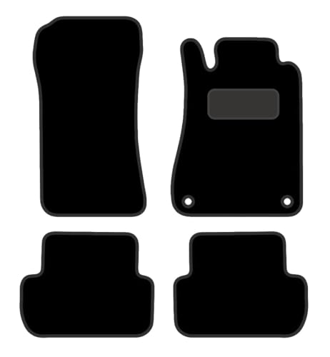 PCM - Car Floor Mats for MercedesCLK (2003-2009) 2 CLIPS - Tailored Car Mats - Car Floor Mat, with Anti Slip Backing - 4 pcs Floor Mat Set