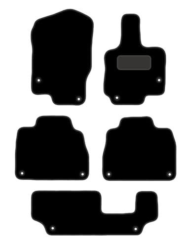 PCM- Car Floor Mats fits Mercedes GLE 7 Seater from (2016-2019) - Car Floor Mat, with Anti Slip Backing - 5 pcs Floor Mat Set with 10 Clips.