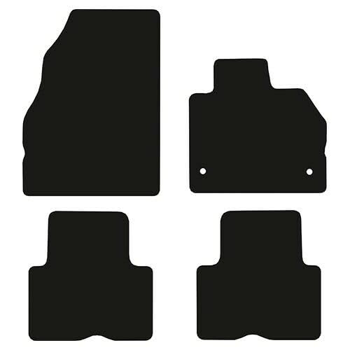 PRIME CAR MAT-Fits Renault Kangoo From 2009 - Present - Taloried Mats-Waterproof, Non Slip Car Floor Mat, Fitted with Clips-4 pcs Floor Mat Set with 2 Clips