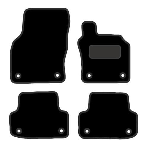PRIME CAR MAT - Fits AUDI A3 & S3 5 Door Sept 2015-2020 - Anti Slip Tailored Car Mats - Car Floor Mat, with Anti Slip Backing - 4 pcs Floor Mat Set with 8 Clips
