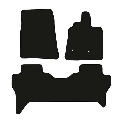 PCM- Car Floor Mats fits for Mitsubishi Shogun LWB from 2006 - Present - Tailored Car Mats - Car Floor Mat, with Anti Slip Backing - 3 pcs Floor Mat Set with 2 Clips