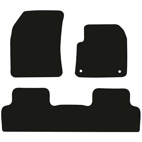 PCM- Car Floor Mats fits for Peugeot 3008 from 2017 - Present - Tailored Car Mats - Car Floor Mat, with Anti Slip Backing - 3 Pcs Floor Mat Set with 2 Clips