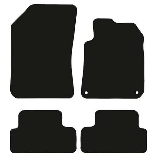 PCM- Car Floor Mats fits for Peugeot 308 GT from 2015 - Present - Tailored Car Mats - Car Floor Mat, with Anti Slip Backing - 4 Pcs Floor Mat Set with 2 Clips