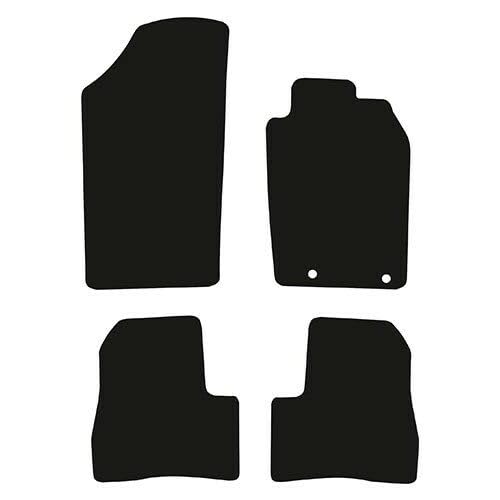 PCM- Car Floor Mats fits for Peugeot 206 from 1998-2007 - Tailored Car Mats - Car Floor Mat, with Anti Slip Backing - 4 Pcs Floor Mat Set with 1 Clip