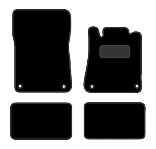PRIME CAR MAT - Fits CHRYSLER Crossfire 2+2 2004-2008 - Tailored Car Mats - Fitted With Clips & Granulated Backing - EDGED WITH BLACK NYLON BINDING - 4 pcs Floor Mat Set