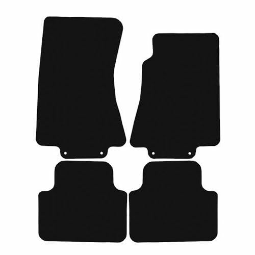 PRIME CAR MAT-Fits Jaguar XJ SWB from 2003-2009 - Taloried Mats-Floor Mat, Fitted With Clips & Granulated Backing-EDGED WITH BLACK NYLON BINDING-4 pcs Floor Mat Set with 8 Clips