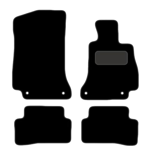 PCM - Car Floor Mats for Mercedes C Class C350E PHEV Saloon (2016 - Present) 4 CLIPS - Tailored Car Mats - Car Floor Mat, with Anti Slip Backing - 4 pcs Floor Mat Set