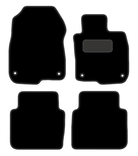PCM - Car Floor Mats Compatible with Honda CRV Model from (2018 Onwards) - Tailored Car Mats with Anti Slip Backing - 4 pcs Floor Mat Set with 4 Clips