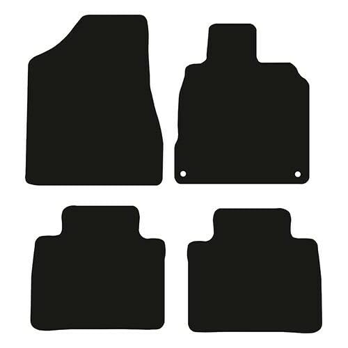 PCM- Car Floor Mats fits for NISSAN Murano from (2005-2011) - Black Heavy Duty Rubber 5mm - Tailored Car Mats - Car Floor Mat, with Anti Slip Backing - 4 pcs Floor Mat Set with 2 Clips