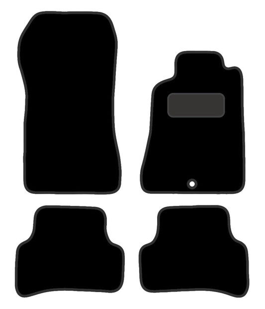 PCM - Car Floor Mats for Mercedes  CLK (1996-2003) 1 CLIPS - Black Carpet - Tailored Car Mats - Car Floor Mat, with Anti Slip Backing - 4 pcs Floor Mat Set